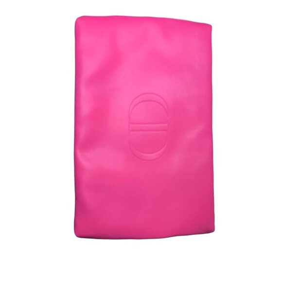 DIOR Vegan Leather Two tone red pink POUCH - Picture 3 of 7